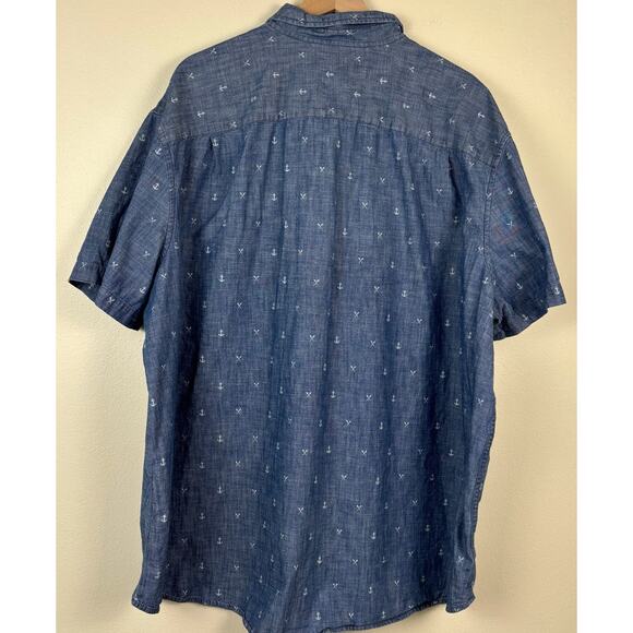 The Foundry Men's Short Sleeve Button Up Shirt Size 3XL - Picture 4 of 4